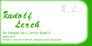 rudolf lerch business card